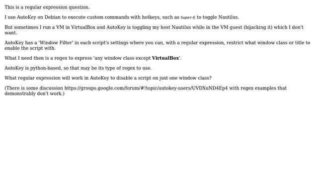 Unix & Linux: How to disable an AutoKey script while in a specific program? смотреть онлайн