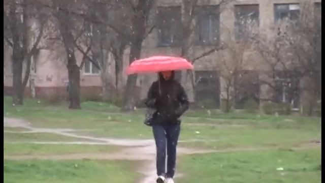 Снег в апреле.Запорожье.4.4.2014. смотреть онлайн
