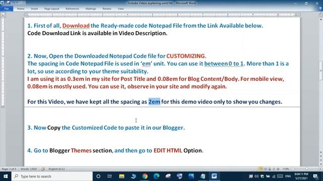 How to Change SPACING Between Each & Every Letters and Word In Blogger Posts TITLE and Body/Content смотреть онлайн