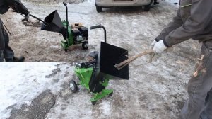 Видеообзор: садовый измельчитель "Дровосек" мод. МР260 (бензиновый двигатель)