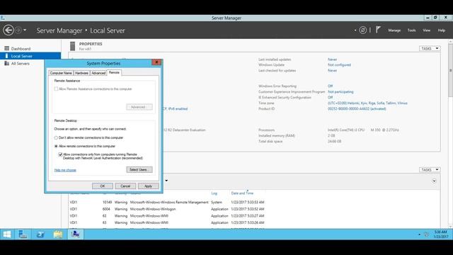 Remote desktop ( server side setting ) Windows Server 2012 R2 смотреть онлайн