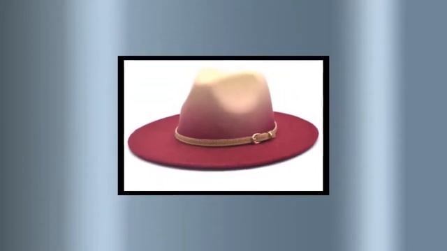 Contrast Color Woolen Unisex Fedora Hat смотреть онлайн