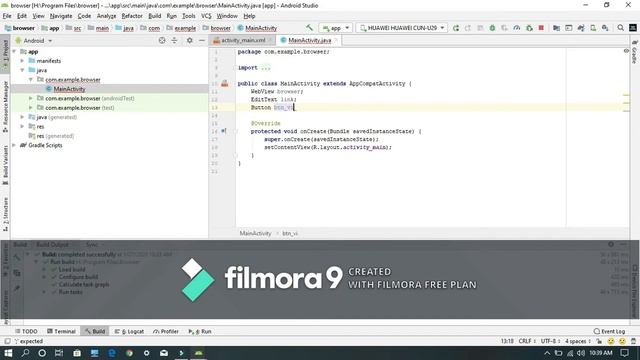 how to create web browser | android studio tutorial смотреть онлайн
