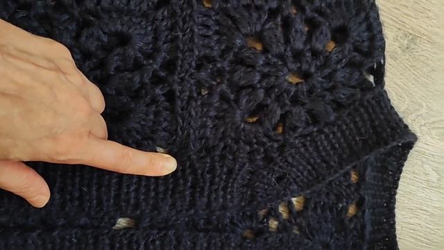 кардиган из бабушкиного квадрата