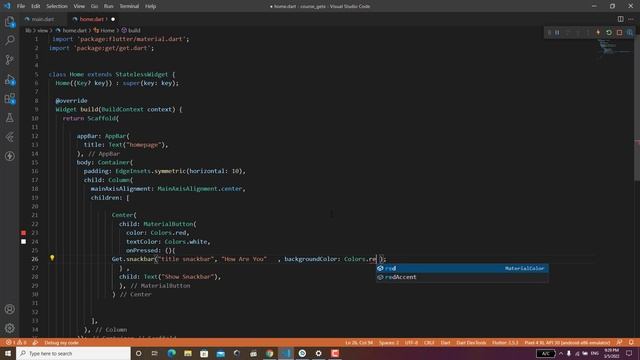 Snackbar Getx смотреть онлайн