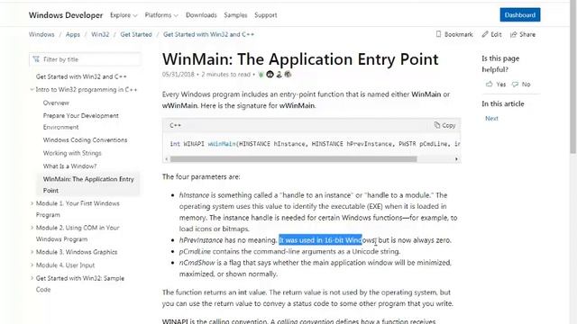 Direct2d C++ Games: using wWinMain entry-point function смотреть онлайн