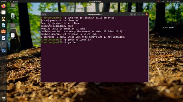 தமிழ் | Linux C programming in Tamil | Ubuntu | Write Compile Execute | Lost Tech Tamil смотреть онлайн
