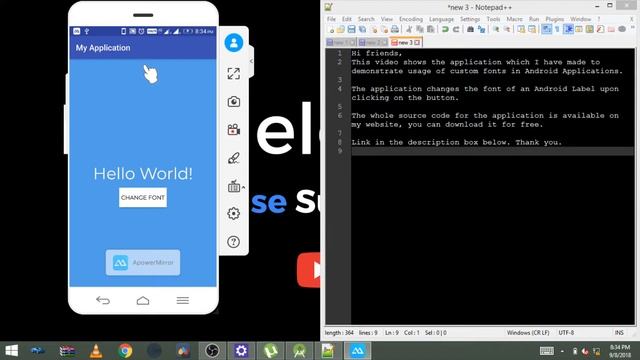 Android Using Custom Fonts Typeface In Application. Download Source Code