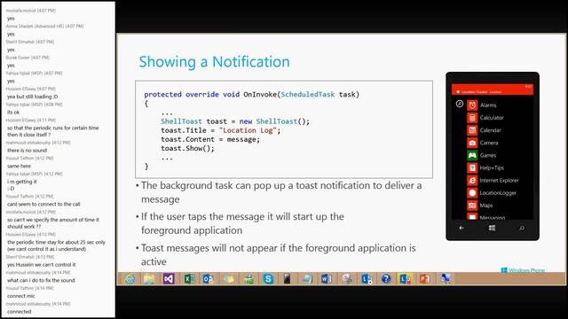MEA ASC Tech Talks session February 21th 2013 Windows Phone 8 Background Agents смотреть онлайн