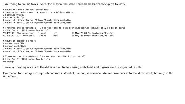 Unix & Linux: Cifs mounting subdirectories from linux смотреть онлайн