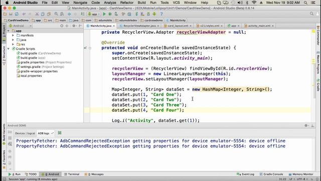 007 Using Card View in a Recycler View with Source Code (Android 5.0 Lollipop - Essential Training) смотреть онлайн