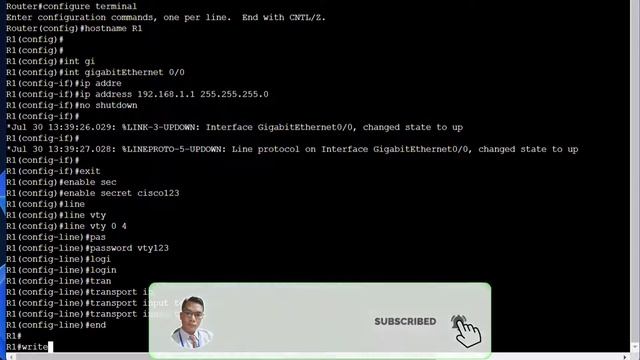 Episode#7 How to configure Telnet and SSH on Cisco Router смотреть онлайн