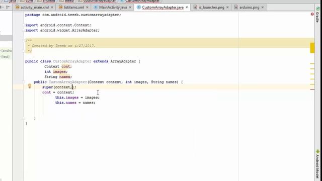 How to use Custom ArrayAdapter in Android Studio - Explained in Urdu/Hindi смотреть онлайн