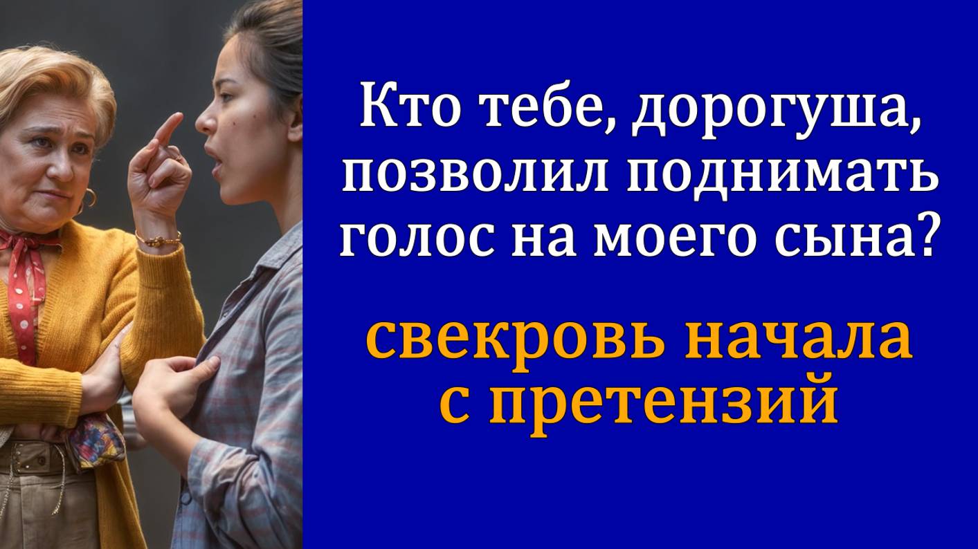 Кто тебе, дорогуша, позволил поднимать голос на моего сына? – свекровь начала с претензий