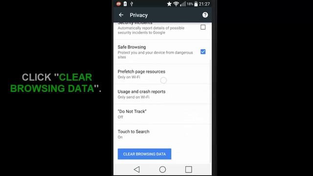 How To Delete Browsing History On ANDROID 2016 | HD [Google Chrome] смотреть онлайн