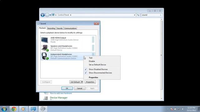 How to Make a Speaker or Microphone the Default Device in Windows 7 смотреть онлайн