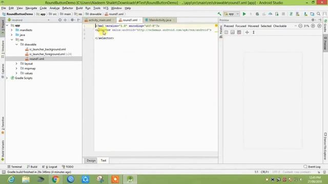 How to Create Round Button in Android Studio | RoundButton | Android Coding смотреть онлайн