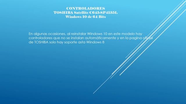 Drivers Satellite C645 SP4135L Win10 X64 смотреть онлайн