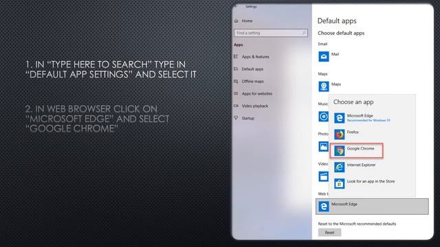 How to Make Chrome or Firefox Your Default Browser in Windows 10 смотреть онлайн