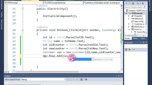 Creating Class and Object in C# With DatagridView Form Example Part 2 смотреть онлайн