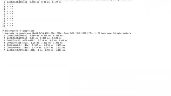 Only ping works on IPv6