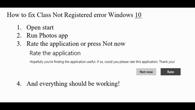 How to fix Class Not Registered error Windows 10 смотреть онлайн