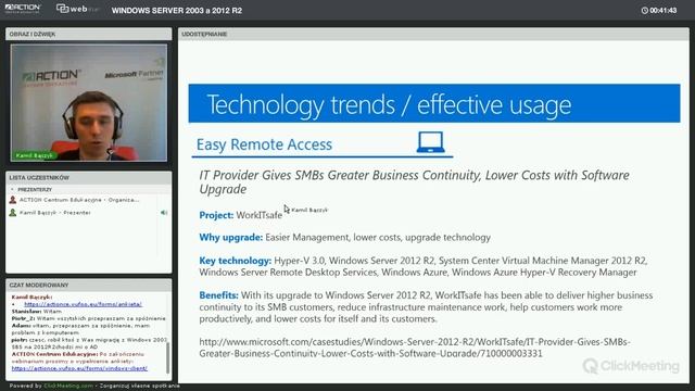 Webinar: Dwa światy- Windows Server 2003 a 2012 смотреть онлайн