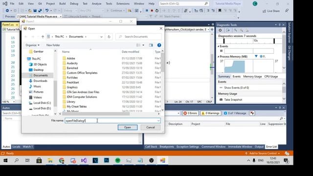 Cara Membuat Aplikasi Media Player Dengan Bahasa C# | Mudah Banget! смотреть онлайн