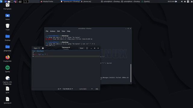 CREATING YOUR FIRST SIMPLE IP SWEEPING SCRIPT WITH FULL HD 1080p | KALI LINUX смотреть онлайн