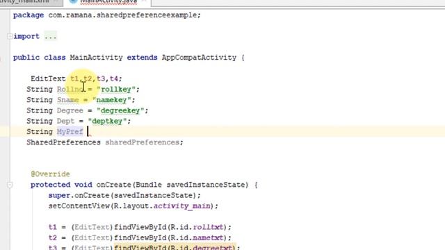 SharedPreference Example in Android смотреть онлайн