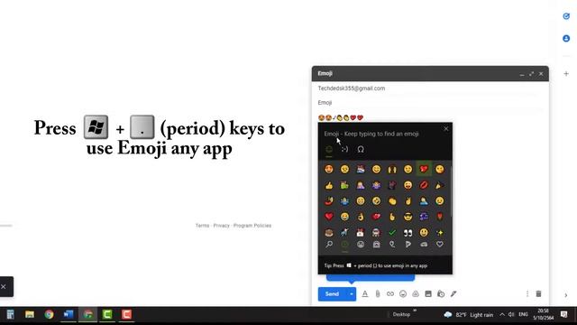 How to Launch Emoji keyboard in Windows 10 Using Keyboard Shortcut смотреть онлайн