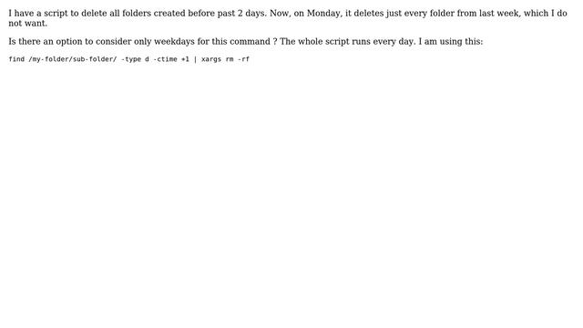 Unix & Linux: Use ctime only for weekdays смотреть онлайн
