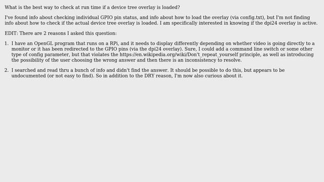 Raspberry Pi: How to detect a device tree overlay at run time? смотреть онлайн