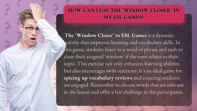 How Can I Use the 'Window Closer' in My ESL Games? смотреть онлайн