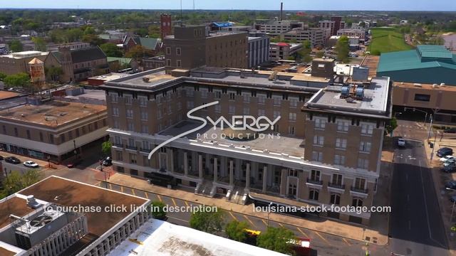 1584 Hotel Bentley video Alexandria Louisiana drone aerial stock footage смотреть онлайн