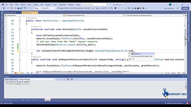 Xamarin Android C#.Net Tutorial - Calendar View смотреть онлайн