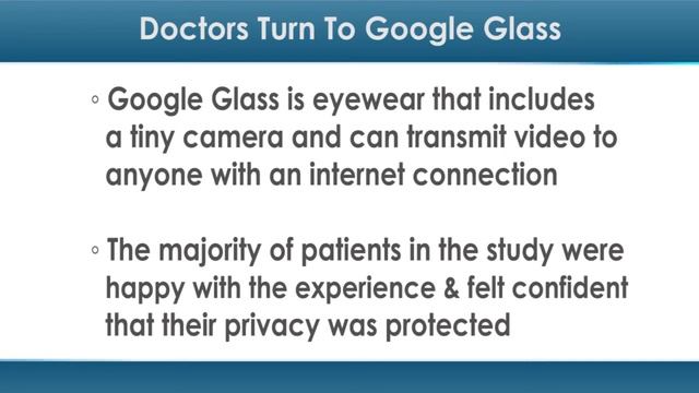 Doctors Turn to Google Glass смотреть онлайн