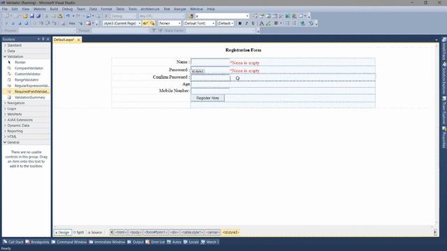 How to create a Register Form using Validation Controls in ASP.Net - Visual Studio 2010 смотреть онлайн