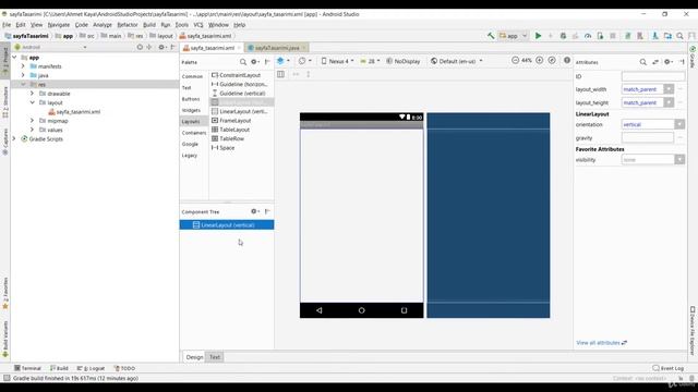 Android Studio Uygulamalarda Tasarım Oluşturma LinearLayout смотреть онлайн