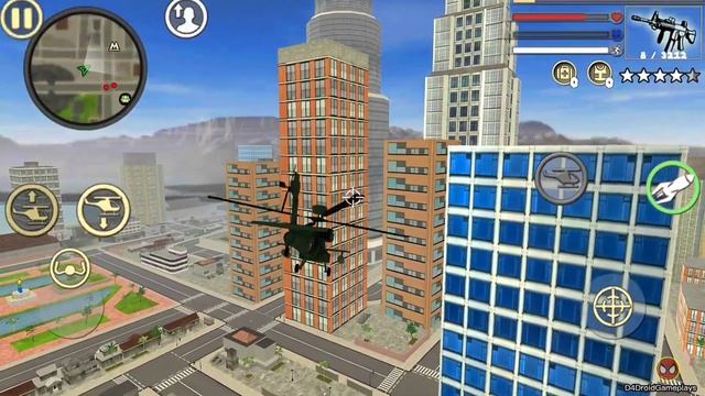 Iron Rope Hero Vice Town City Crime Simulator #25 - New Helipad - Android Gameplay смотреть онлайн