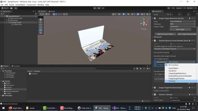 Unity AR: How to make Virtual Video & Interactions using Virtual Buttons - شرح بالعربي смотреть онлайн