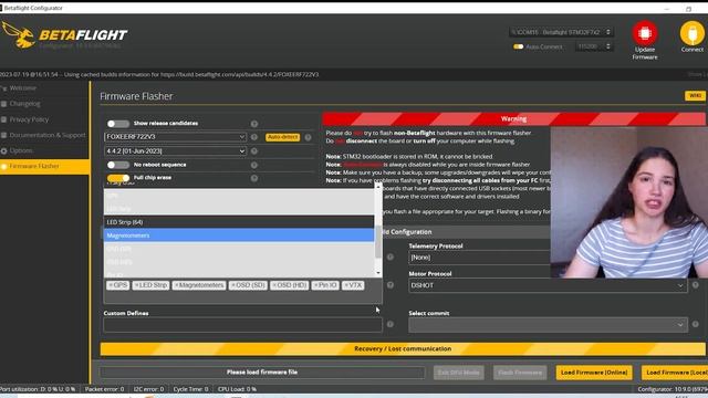 Как прошить полетный контроллер Betaflight  V.4.4