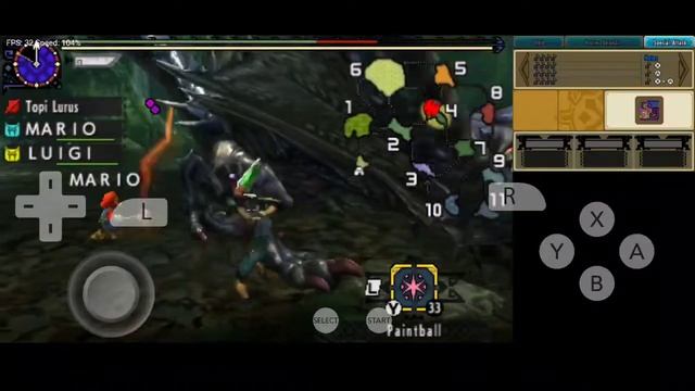 Monstet hunter XX / misson : hunt a Yian garuga (citra mmj andriod emulator) смотреть онлайн