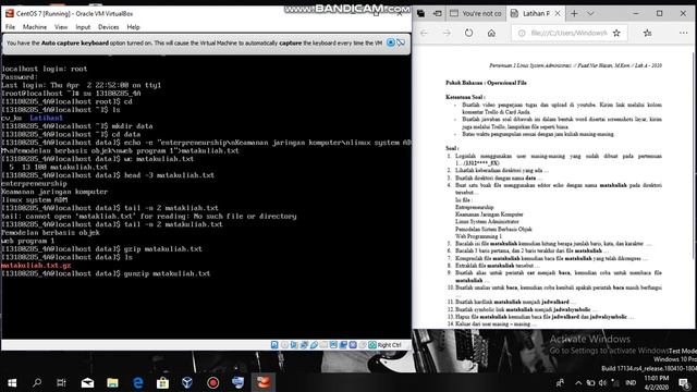 Tugas pertemuan 2 Konfigurasi File Dan Direktori linux CentOs 7 смотреть онлайн