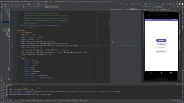 Jetpack Compose Material 3 Complete Tutorial Kotlin Android Studio 9: Button смотреть онлайн