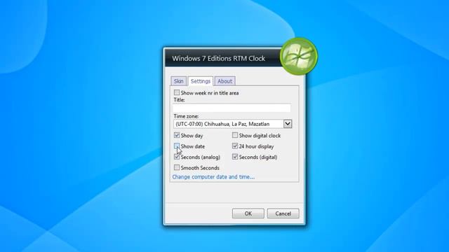 Windows 7 Editions RTM Clock Windows 7 Sidebar Gadget смотреть онлайн
