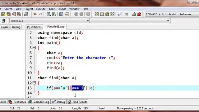 find the vowel from character in c++ tutorial 16 Learn c++ смотреть онлайн