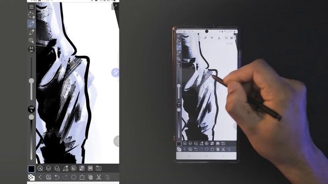 S22 Ultra Drawing with Clip Studio Mobile | Part 2: Inking смотреть онлайн