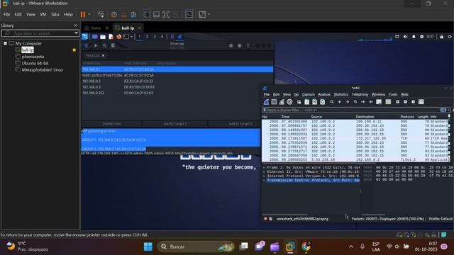 SUPLANTACION DE DIRECCION MAC - ENVENENAMIENTO ARP-ETTERCAP-WIRESHARK-HTTP-MAN-IN-THE-MIDDLE смотреть онлайн