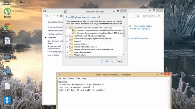 How to enable .NET Framework 3.5 on Windows 8 смотреть онлайн